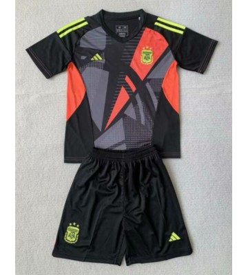 Lacne Dětský Futbalové dres Argentína Brankarsky  Copa America 2024 Krátky Rukáv - Domáci (+ trenírky)